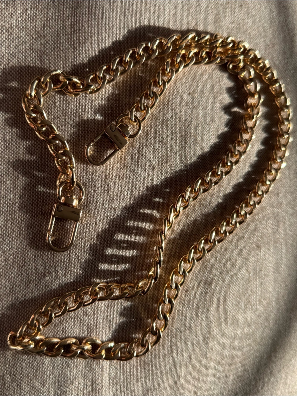 Gold Chain Strap Bag 31” Long Women’s Accessories NEW